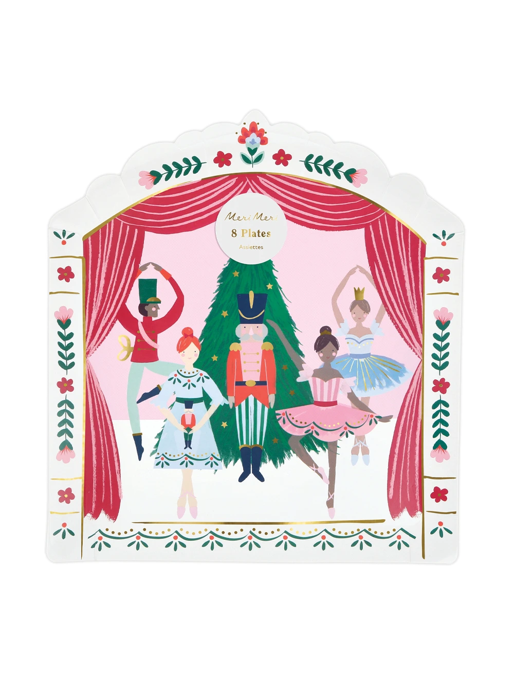 Πιάτα Σκηνή Καρυοθραύστης Μπαλέτο (8τμχ)