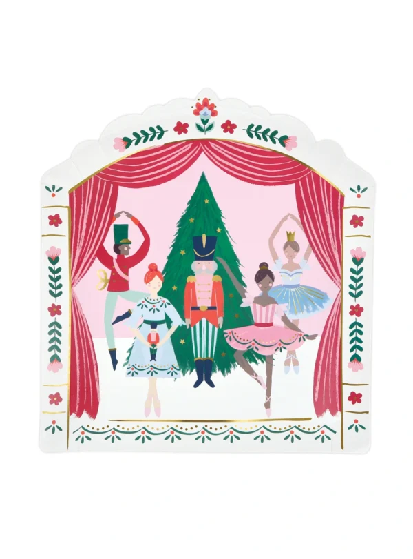 Πιάτα Σκηνή Καρυοθραύστης Μπαλέτο (8τμχ)