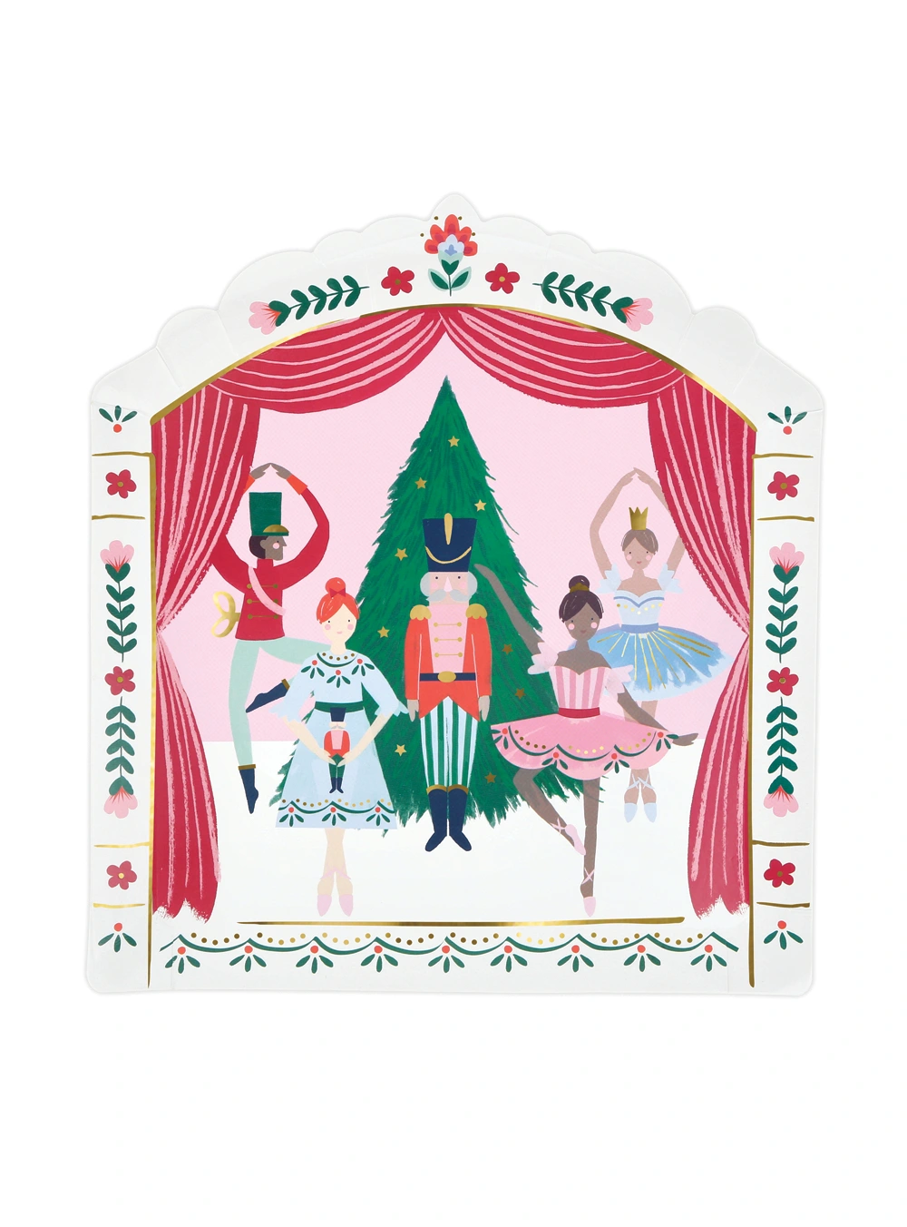 Πιάτα Σκηνή Καρυοθραύστης Μπαλέτο (8τμχ)