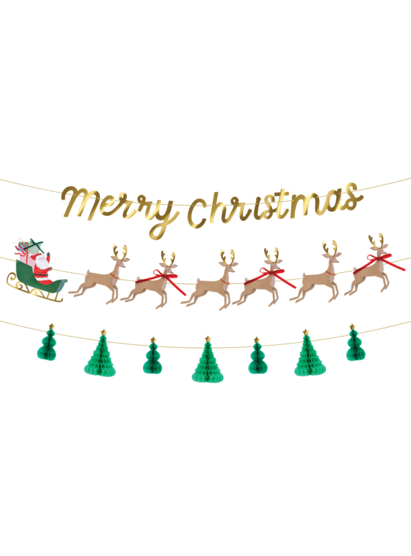 Γιρλάντα με Έλκηθρο & Τάρανδους