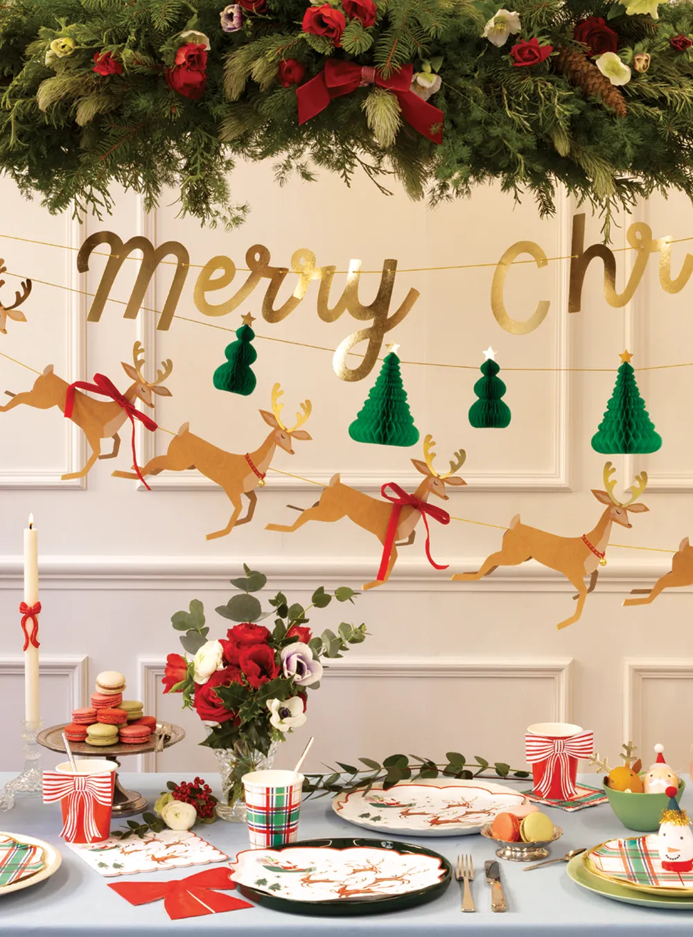 Πιάτα Άγιος Βασίλης, Έλκηθρο & Τάρανδοι (8τμχ)