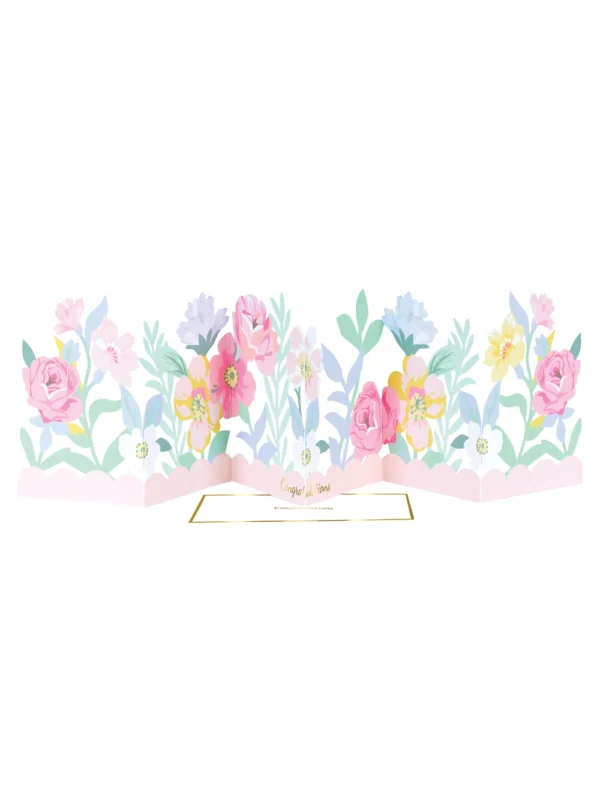 Κάρτα Συγχαρητηρίων Floral Concertina