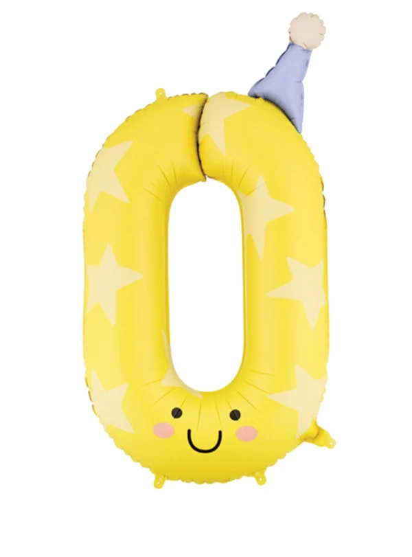 27241-27241.webp Μπαλόνι Αριθμός 0 Happy Party 86cm