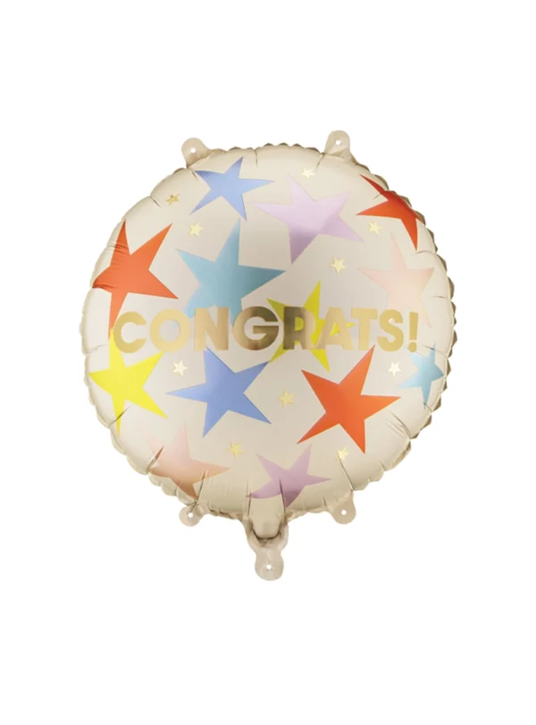 27256-27256.webp Μπαλόνι Foil Congrats! Πολύχρωμα Αστέρια