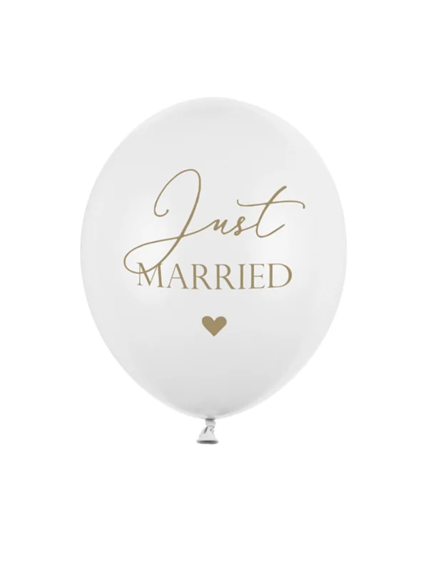 27259-27259.webp Μπαλόνια Just Married Λευκά