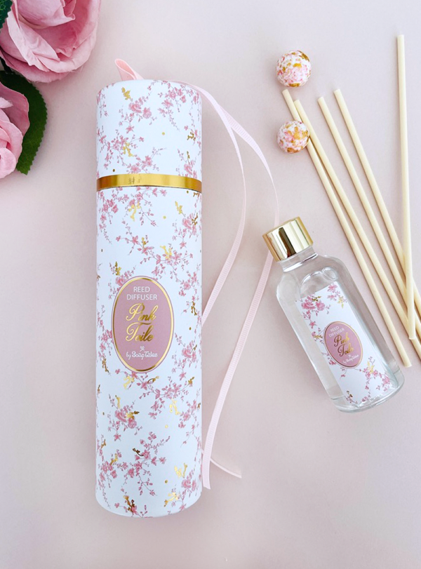 Μπομπονιέρα Βάπτισης αρωματικό χώρου pink toile