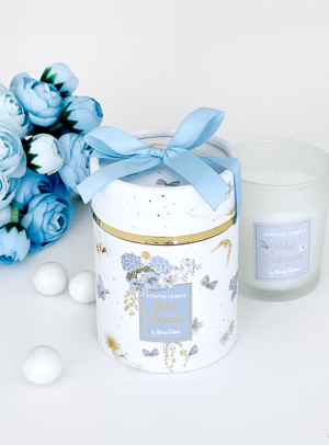 Μπομπονιέρα Βάπτισης αρωματικό κερί blue blossom