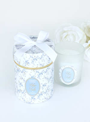 Μπομπονιέρα Βάπτισης αρωματικό κερί blue toile