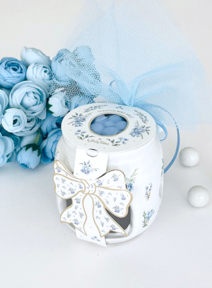 Μπομπονιέρα Βάπτισης κεραμικό blue blossom