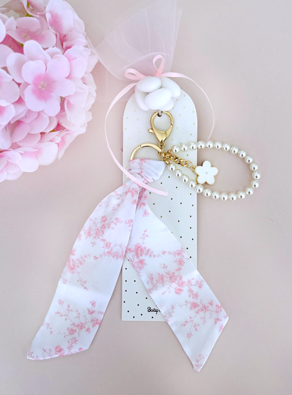 27107-27107.webp Μπομπονιέρα βάπτισης μαντήλι pink toile - μπρελόκ