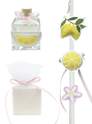 Λαδοσέτ Βάπτισης Lemon In Pink